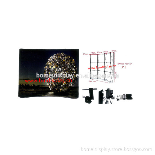 Collapsible spring pop up display stands, backdrop stand